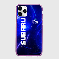 Чехол iPhone 11 Pro матовый Субару, цвет: 3D-фиолетовый