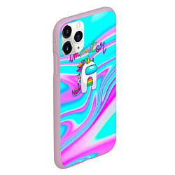 Чехол iPhone 11 Pro матовый Impostor Unicorn, цвет: 3D-розовый — фото 2