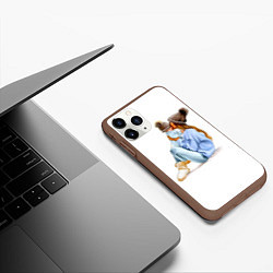 Чехол iPhone 11 Pro матовый Самая лучшая мама, цвет: 3D-коричневый — фото 2