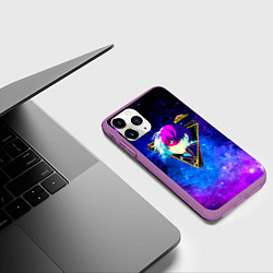 Чехол iPhone 11 Pro матовый Моя геройская академия, цвет: 3D-фиолетовый — фото 2