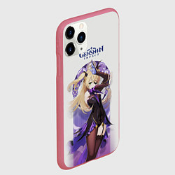 Чехол iPhone 11 Pro матовый Genshin Impact, цвет: 3D-малиновый — фото 2