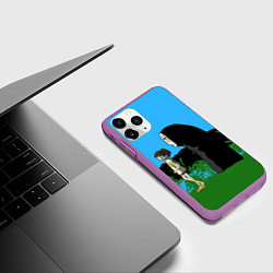 Чехол iPhone 11 Pro матовый Унесенные призраками, цвет: 3D-фиолетовый — фото 2
