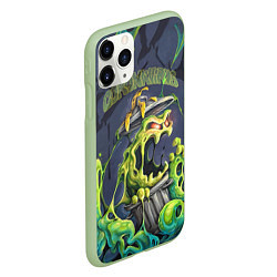 Чехол iPhone 11 Pro матовый Граффити, цвет: 3D-салатовый — фото 2