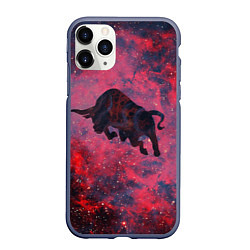 Чехол iPhone 11 Pro матовый Бык, цвет: 3D-серый