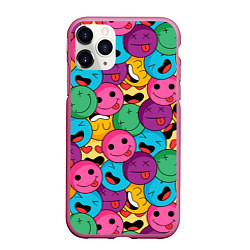 Чехол iPhone 11 Pro матовый Pattern, цвет: 3D-малиновый