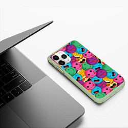 Чехол iPhone 11 Pro матовый Pattern, цвет: 3D-салатовый — фото 2