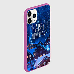 Чехол iPhone 11 Pro матовый Happy New Year, цвет: 3D-фиолетовый — фото 2