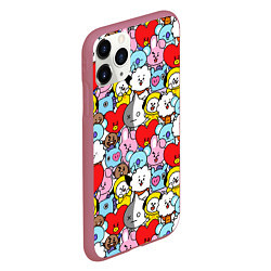 Чехол iPhone 11 Pro матовый BT21 BTS, цвет: 3D-малиновый — фото 2