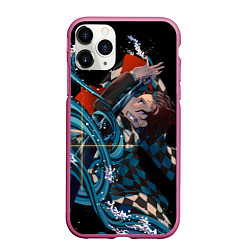 Чехол iPhone 11 Pro матовый КЛИНОК РАССЕКАЮЩИЙ ДЕМОНОВ, цвет: 3D-малиновый