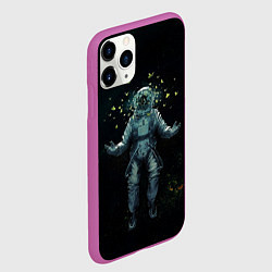 Чехол iPhone 11 Pro матовый Космонавт, цвет: 3D-фиолетовый — фото 2