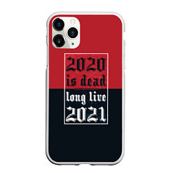 Чехол iPhone 11 Pro матовый 2020 is Dead! Long Live 2021!, цвет: 3D-белый