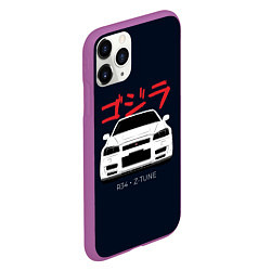 Чехол iPhone 11 Pro матовый Skyline R34 Z-Tune, цвет: 3D-фиолетовый — фото 2
