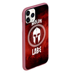 Чехол iPhone 11 Pro матовый Molon Labe, цвет: 3D-малиновый — фото 2