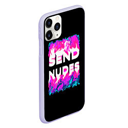 Чехол iPhone 11 Pro матовый Send Nudes, цвет: 3D-светло-сиреневый — фото 2