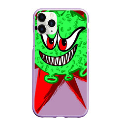 Чехол iPhone 11 Pro матовый Вирус, цвет: 3D-сиреневый