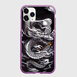 Чехол iPhone 11 Pro матовый Самурай, цвет: 3D-фиолетовый