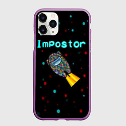 Чехол iPhone 11 Pro матовый Impostor, цвет: 3D-фиолетовый