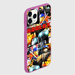 Чехол iPhone 11 Pro матовый ROBLOX, цвет: 3D-фиолетовый — фото 2