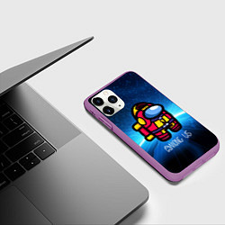 Чехол iPhone 11 Pro матовый Among Us, цвет: 3D-фиолетовый — фото 2