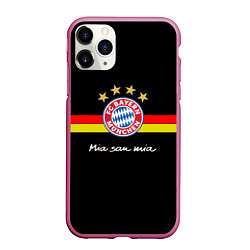 Чехол iPhone 11 Pro матовый Бавария, цвет: 3D-малиновый