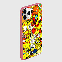 Чехол iPhone 11 Pro матовый ПОКЕМОНЫ, цвет: 3D-малиновый — фото 2
