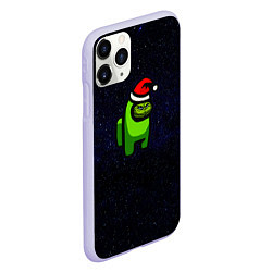 Чехол iPhone 11 Pro матовый Among Us Гринч, цвет: 3D-светло-сиреневый — фото 2