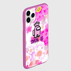 Чехол iPhone 11 Pro матовый Among Us, цвет: 3D-фиолетовый — фото 2