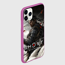 Чехол iPhone 11 Pro матовый Ghost of Tsushima, цвет: 3D-фиолетовый — фото 2