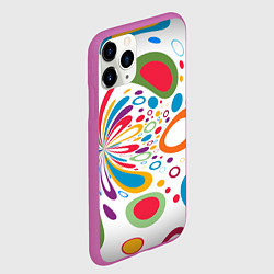 Чехол iPhone 11 Pro матовый Яркие краски, цвет: 3D-фиолетовый — фото 2
