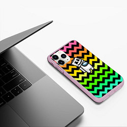 Чехол iPhone 11 Pro матовый Among Us Marshmello, цвет: 3D-розовый — фото 2