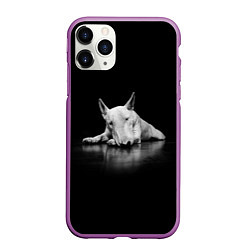 Чехол iPhone 11 Pro матовый Puppy, цвет: 3D-фиолетовый