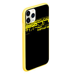 Чехол iPhone 11 Pro матовый Cyberpunk 2077, цвет: 3D-желтый — фото 2