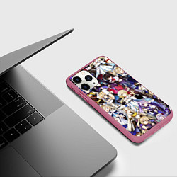 Чехол iPhone 11 Pro матовый GENSHIN IMPACT, цвет: 3D-малиновый — фото 2