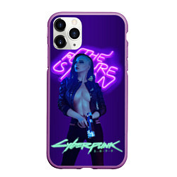 Чехол iPhone 11 Pro матовый Cyberpunk 2077 V