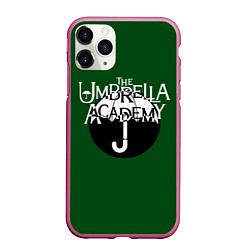 Чехол iPhone 11 Pro матовый Umbrella academy, цвет: 3D-малиновый