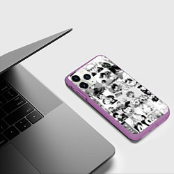 Чехол iPhone 11 Pro матовый Haikyu, цвет: 3D-фиолетовый — фото 2