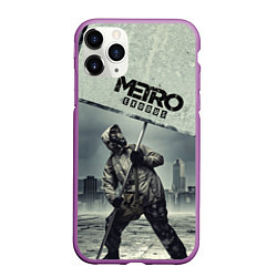 Чехол iPhone 11 Pro матовый Metro Exodus, цвет: 3D-фиолетовый