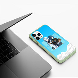 Чехол iPhone 11 Pro матовый Genshin Impact, цвет: 3D-салатовый — фото 2