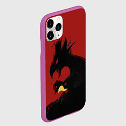 Чехол iPhone 11 Pro матовый Tokoyami Fumikage, цвет: 3D-фиолетовый — фото 2