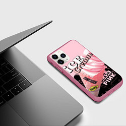 Чехол iPhone 11 Pro матовый BLACKPINK ICE CREAM, цвет: 3D-малиновый — фото 2