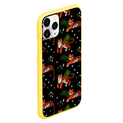 Чехол iPhone 11 Pro матовый Tigers, цвет: 3D-желтый — фото 2