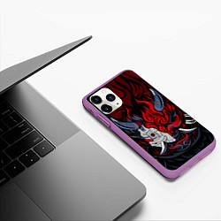 Чехол iPhone 11 Pro матовый SAMURAI LVL UP, цвет: 3D-фиолетовый — фото 2