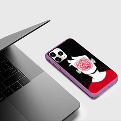 Чехол iPhone 11 Pro матовый Парень, цвет: 3D-фиолетовый — фото 2