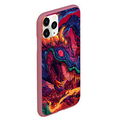 Чехол iPhone 11 Pro матовый HYPER BEAST, цвет: 3D-малиновый — фото 2