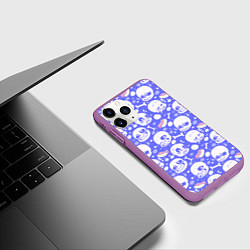 Чехол iPhone 11 Pro матовый Undertale, цвет: 3D-фиолетовый — фото 2