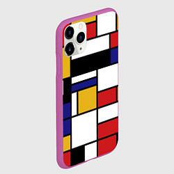 Чехол iPhone 11 Pro матовый Color blocking, цвет: 3D-фиолетовый — фото 2
