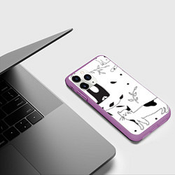 Чехол iPhone 11 Pro матовый Кис-Кис, цвет: 3D-фиолетовый — фото 2