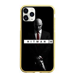 Чехол iPhone 11 Pro матовый Hitman 3, цвет: 3D-желтый