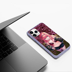 Чехол iPhone 11 Pro матовый Zero Two, цвет: 3D-светло-сиреневый — фото 2