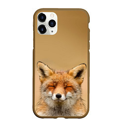 Чехол iPhone 11 Pro матовый Милая лисичка, цвет: 3D-коричневый